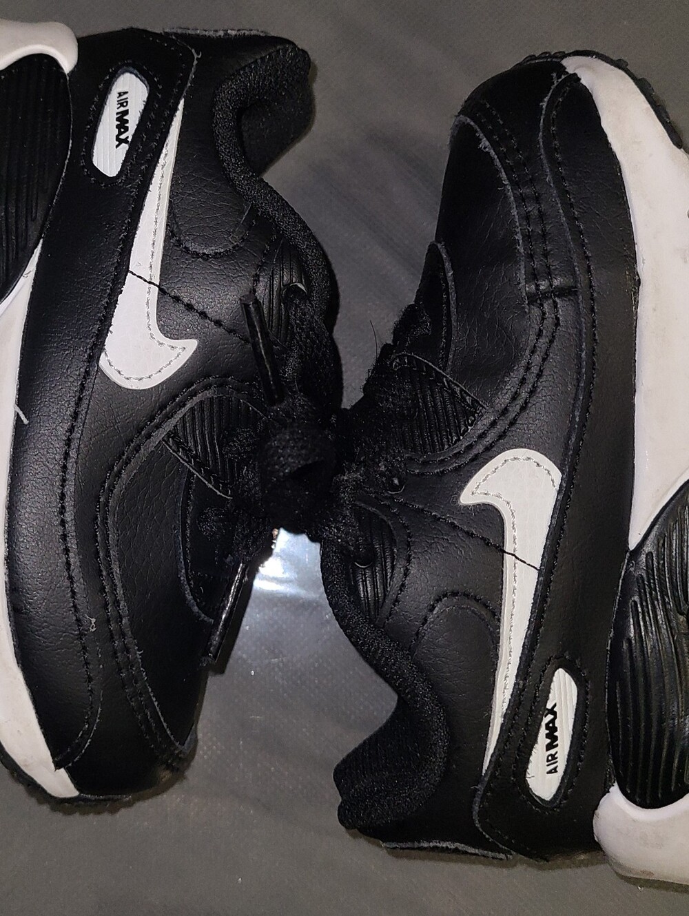 Nike Kids' Black/White Air Max Sneaker 7C